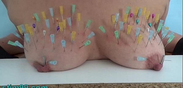  Extreme Needle Torment BDSM and Electrosex. Nails and Needles Tortured